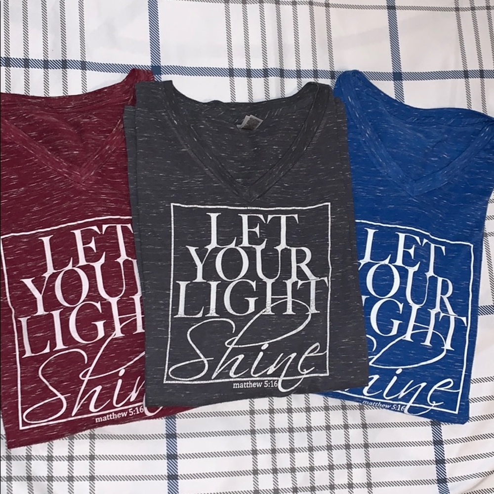 (Three) YES, 3!! Let your light shine TShirts 💡